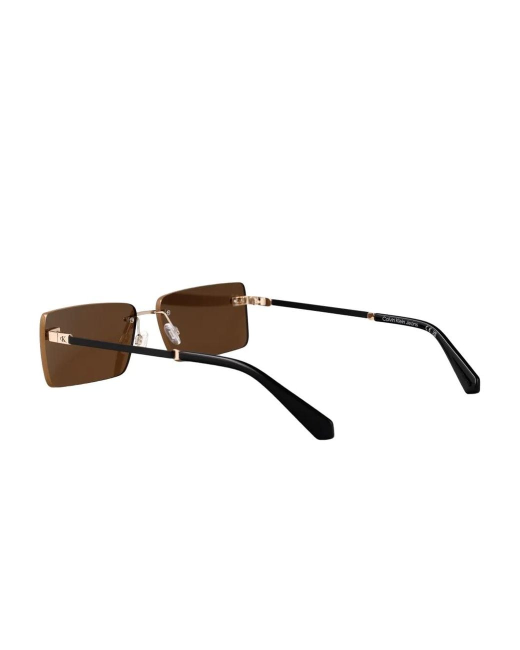 Calvin Klein Brown Rectangle Sunglasses for men