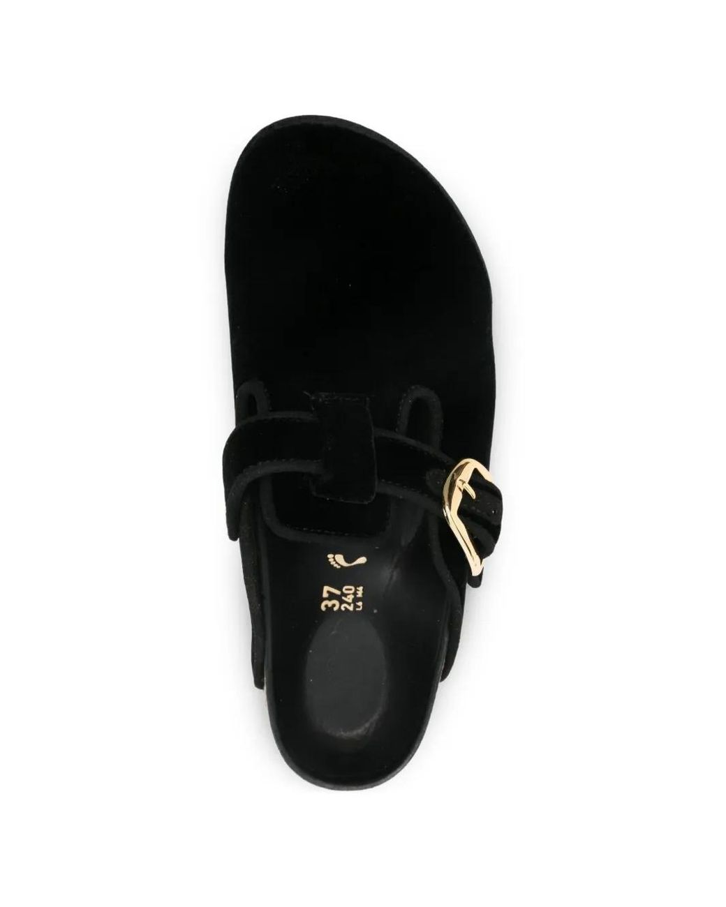 Birkenstock Black Boston Big Buckle Mules