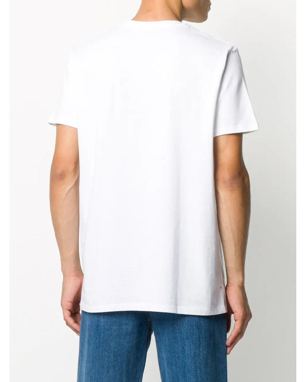 A.P.C. White T-shirts And Polos Blue for men