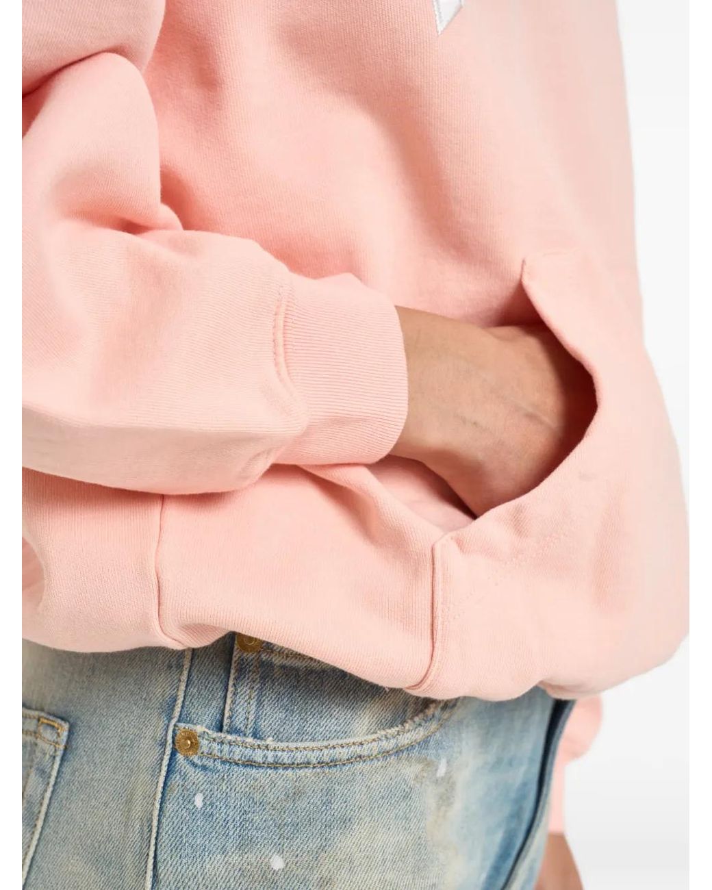 Anine Bing Red Hoodie Harvey À Logo Appliqué