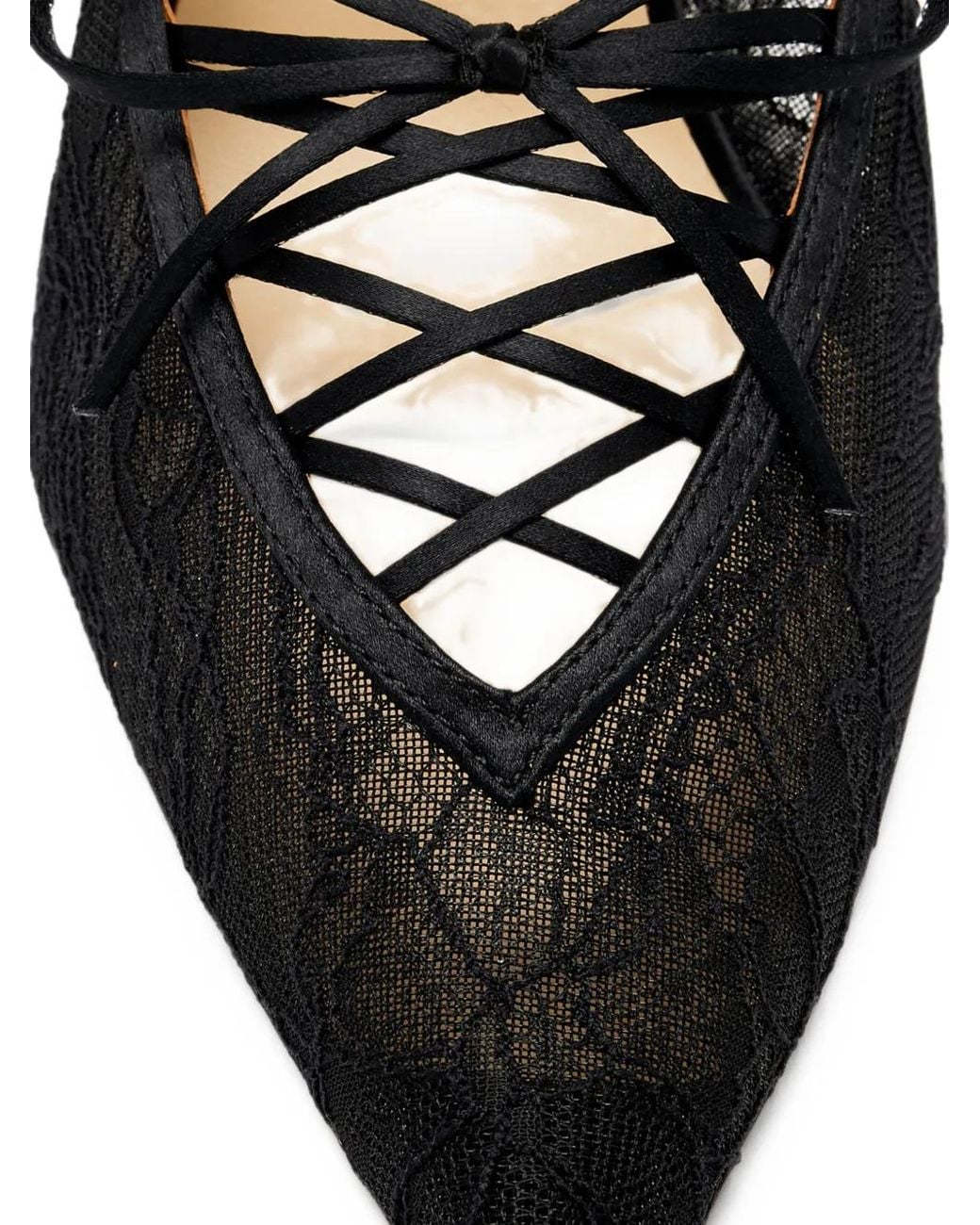 Badgley Mischka Black Escarpins Lacés Raine À Bride Arrière
