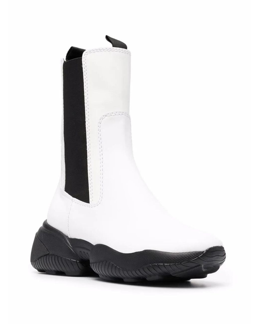Hogan White Mid-Calf Leather Boots