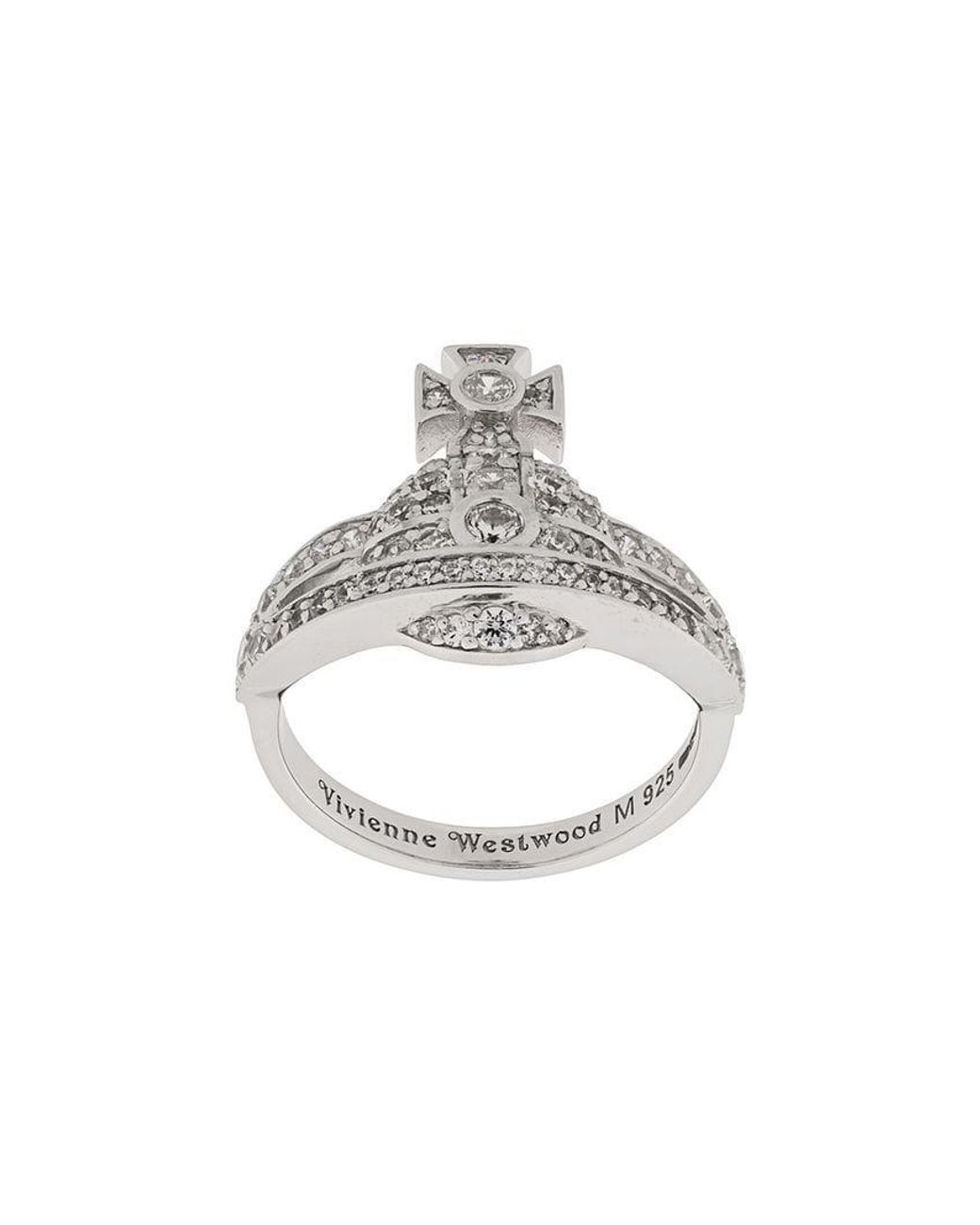 Vivienne Westwood Mini Orb Ring In Metallic Lyst