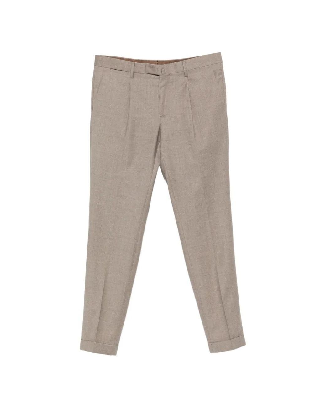 Briglia 1949 Gray Pleated Trousers for men