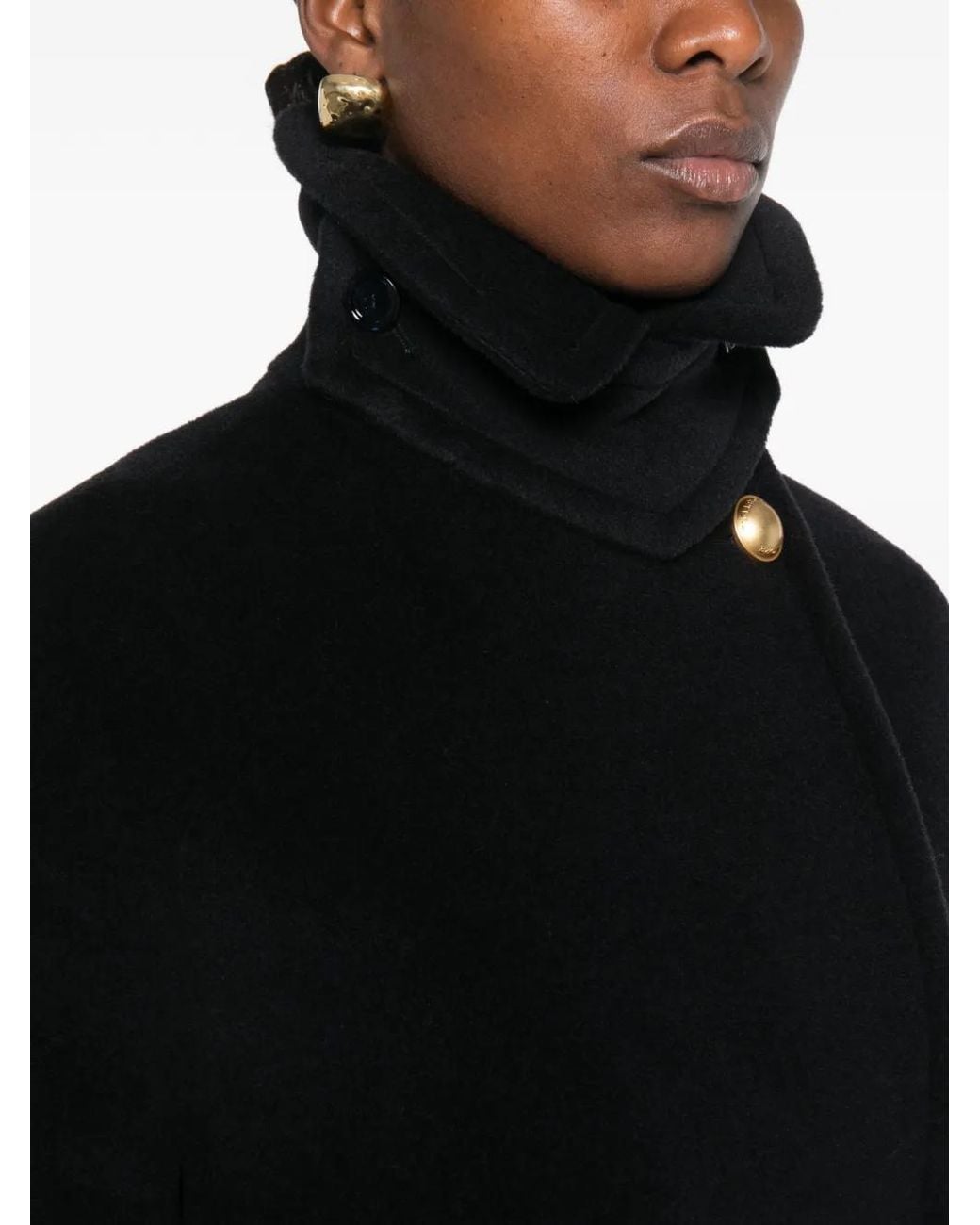 Tagliatore Black Sheila Double-Breasted Pea Coat