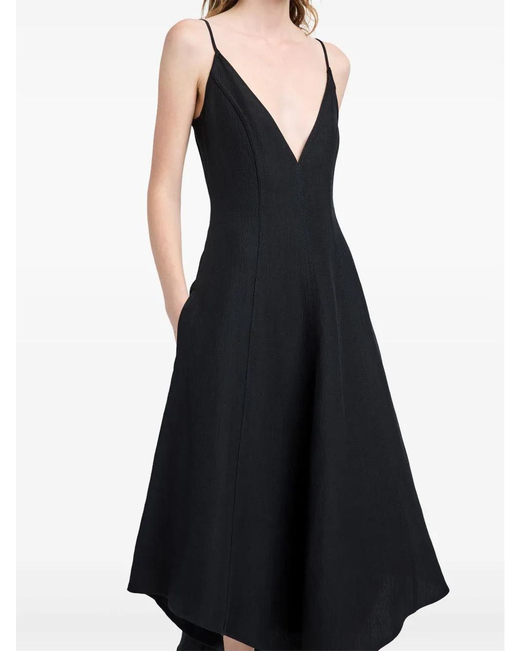 Proenza Schouler Elaine Midi Dress in Black