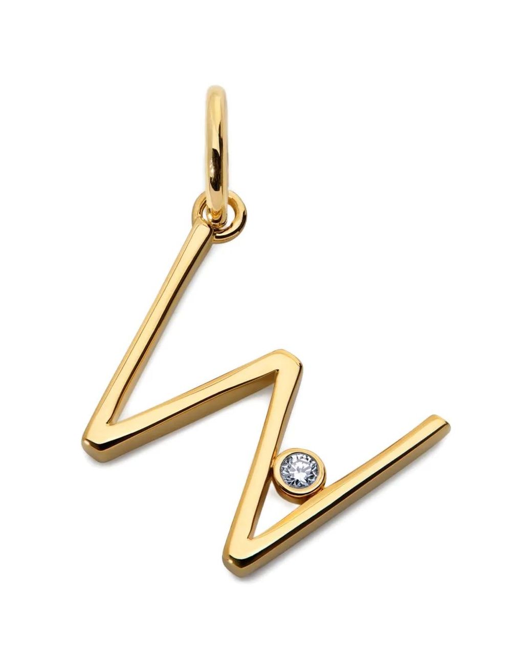 Monica Vinader Metallic Diamond Initial Pendant