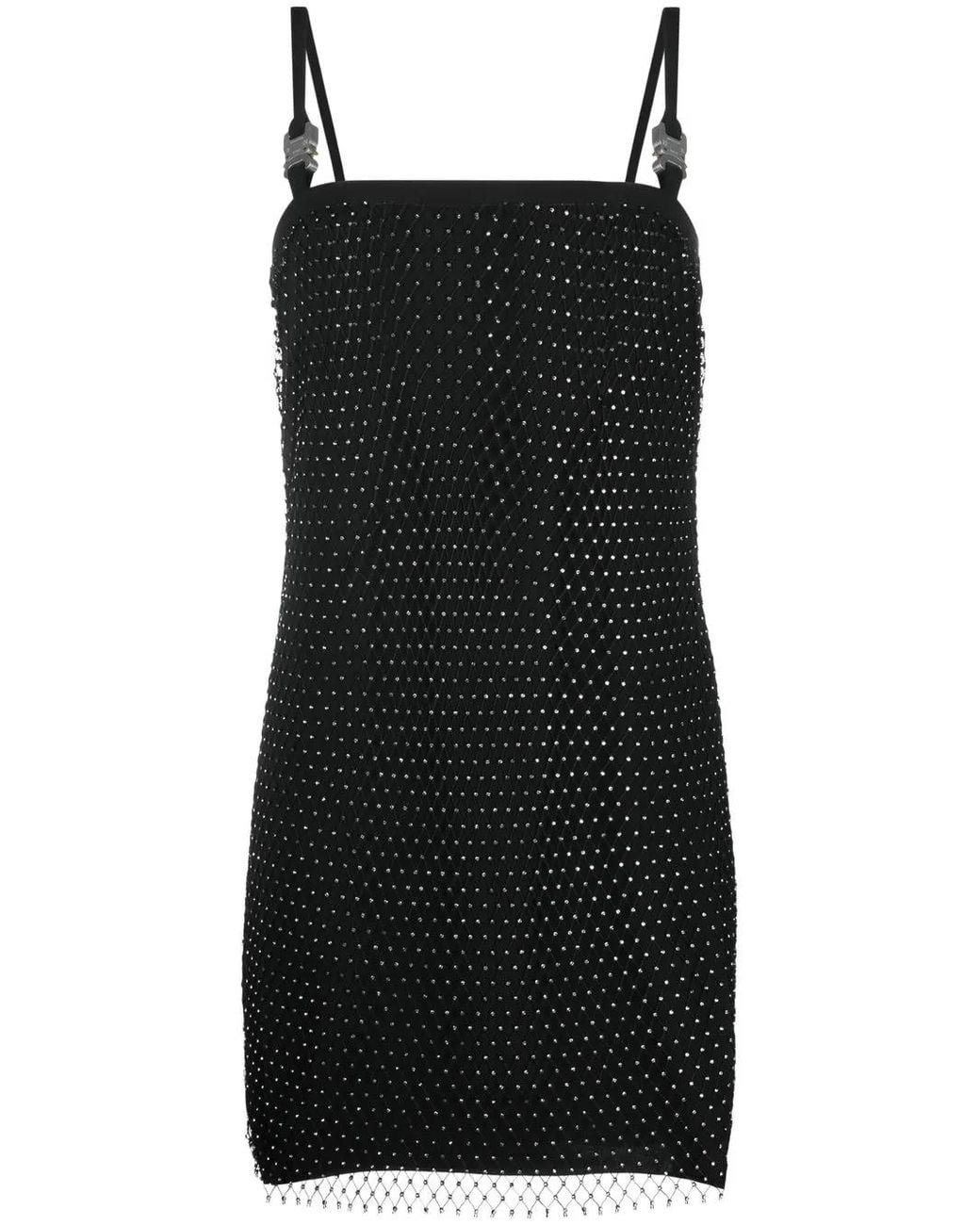 1017 ALYX 9SM Black Slip Dress With Crystals