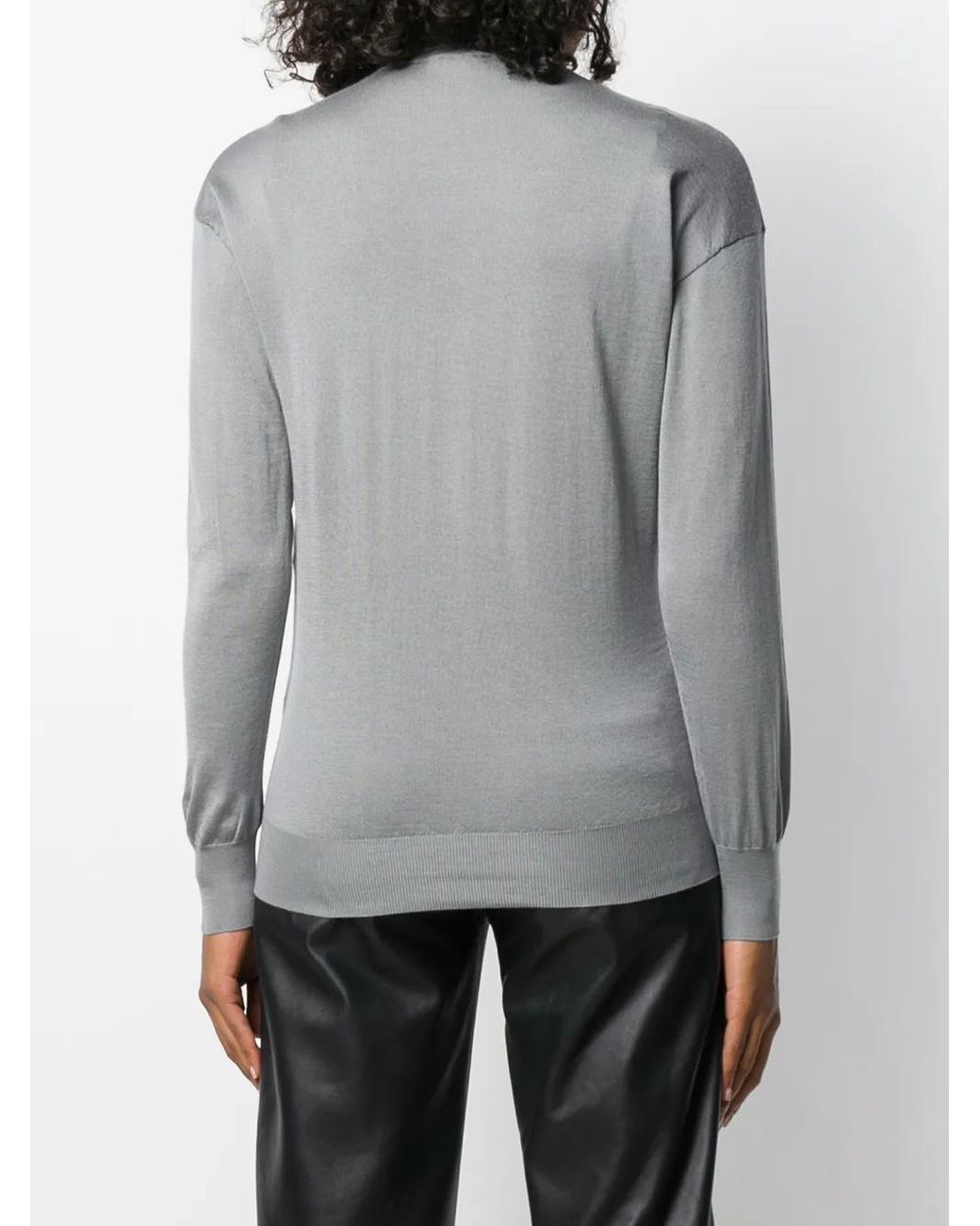 Tom Ford Gray Roll Neck Fine Knit Jumper