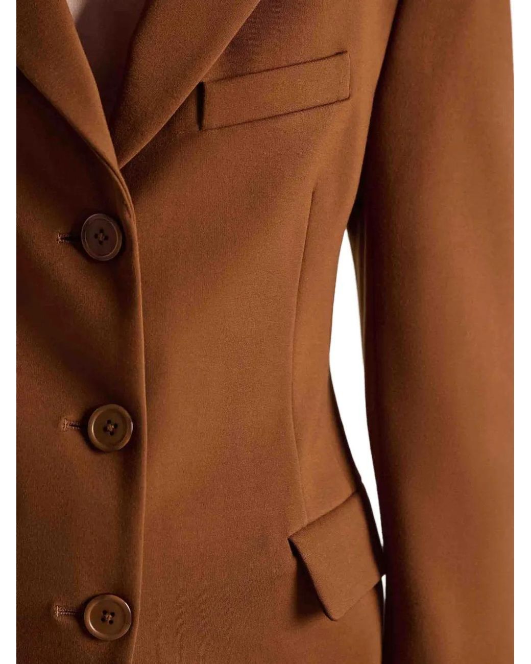 Dorothee Schumacher Brown Blazer À Simple Boutonnage