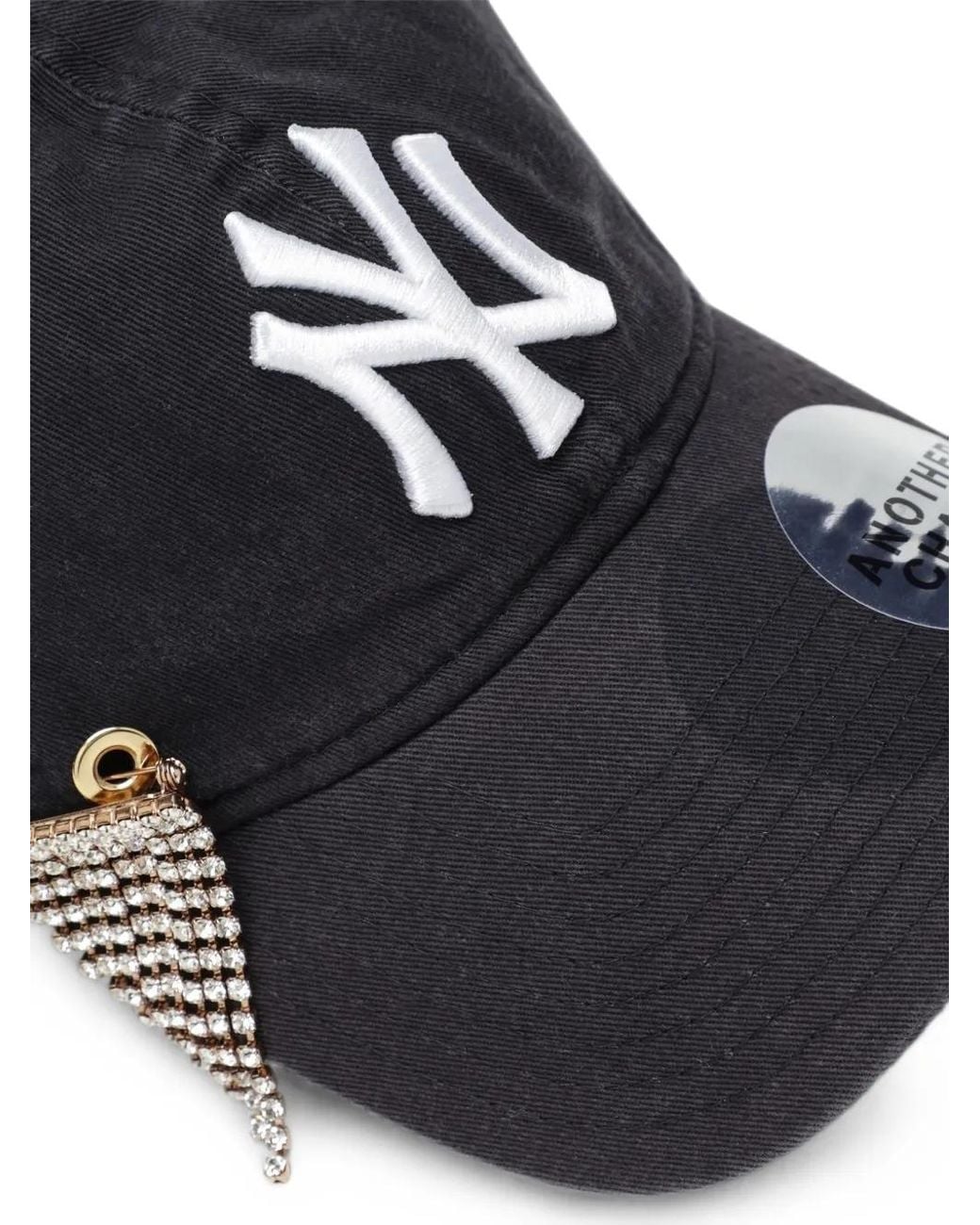 ANOTHER CHANCE Blue Crystal-Embellished Logo-Embroidered Cap for men