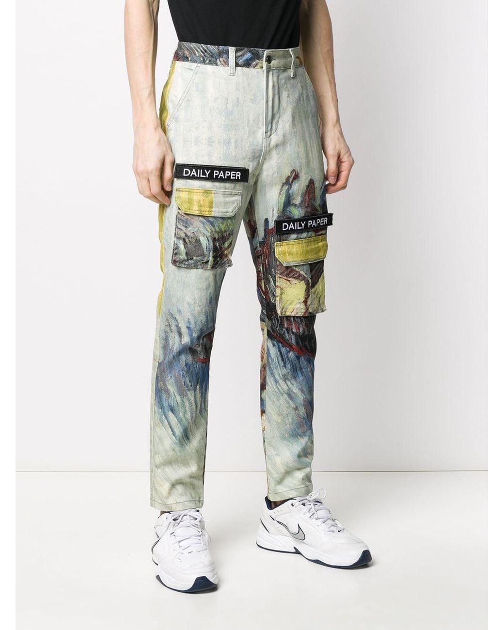 Daily Paper X Van Gogh Museum Cargo Trousers in Blue for Men | Lyst