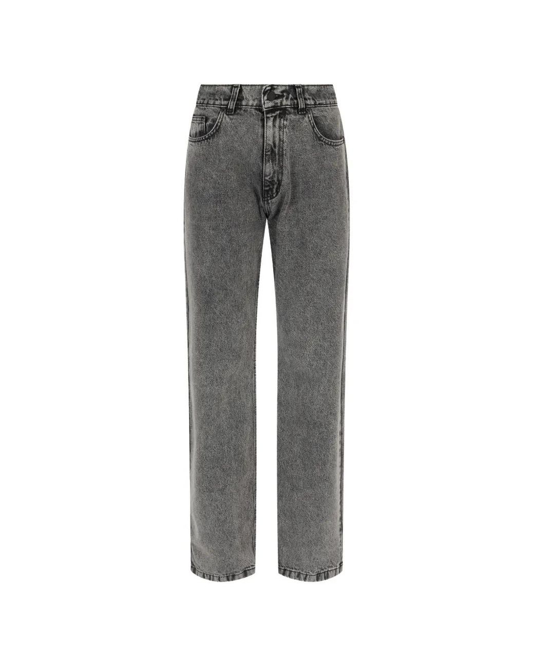 The Mannei Gray Acid-Wash Distressed Jeans