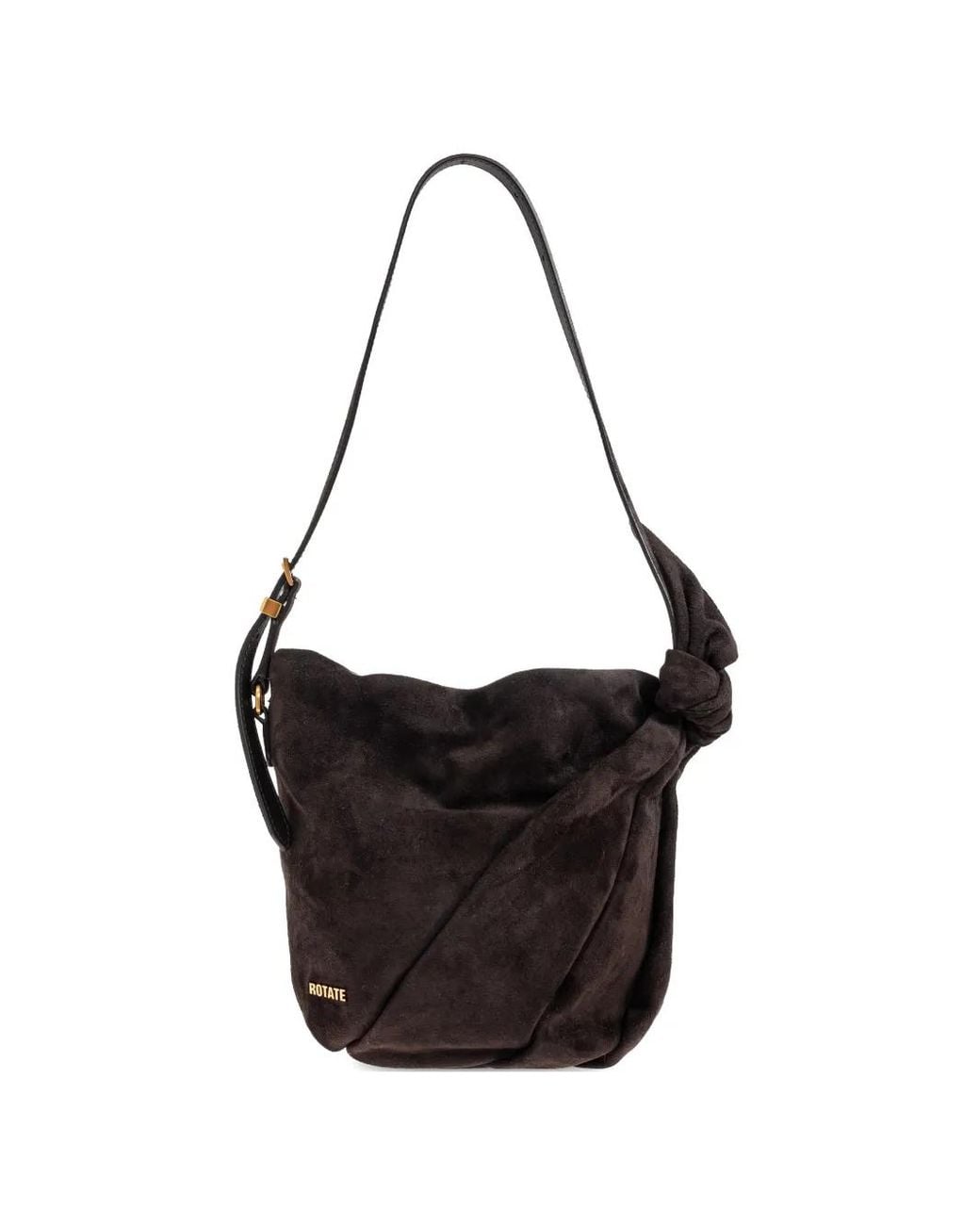ROTATE BIRGER CHRISTENSEN Black The Bon Bon Bag Suede