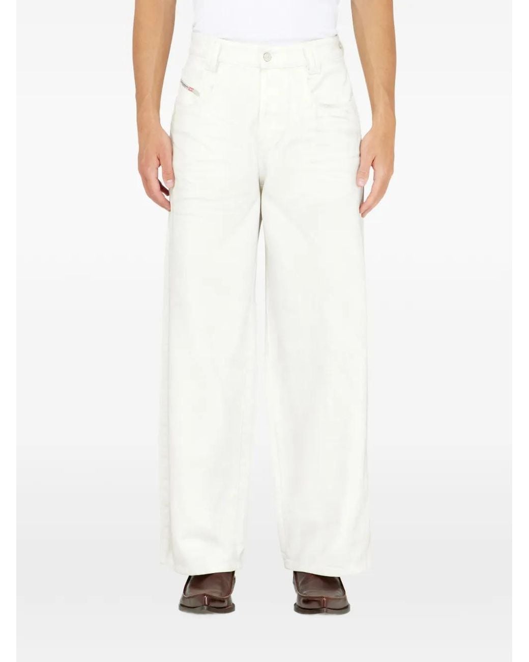 DIESEL White Relaxed Jeans High-Waist 1982 D-Hakou