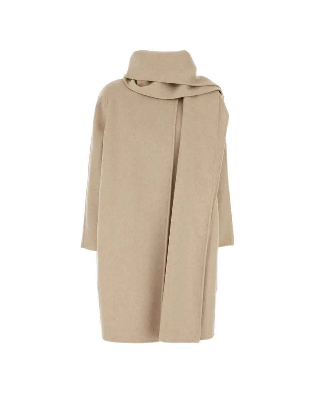 Calvin Klein Natural Scarf-Detail Coat