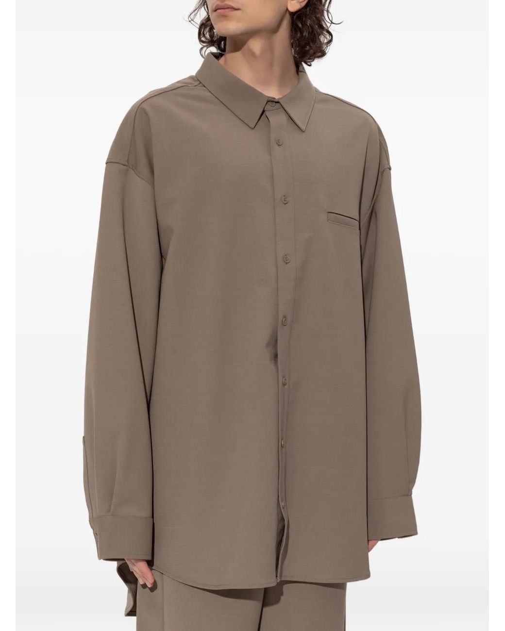 Entire studios Gray Chest-Pocket Shirt