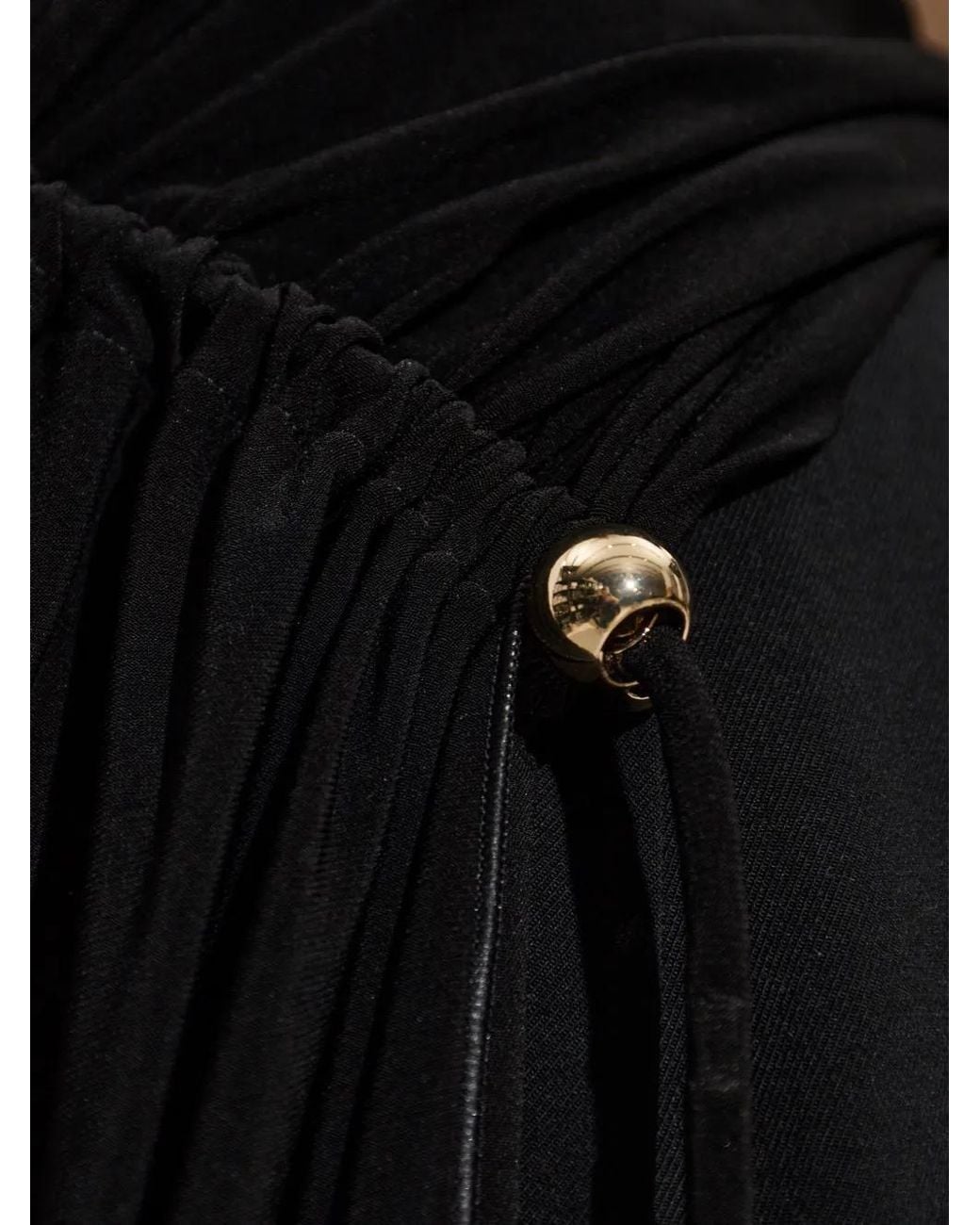 Sportmax Black Geranio Gathered Asymmetric Top