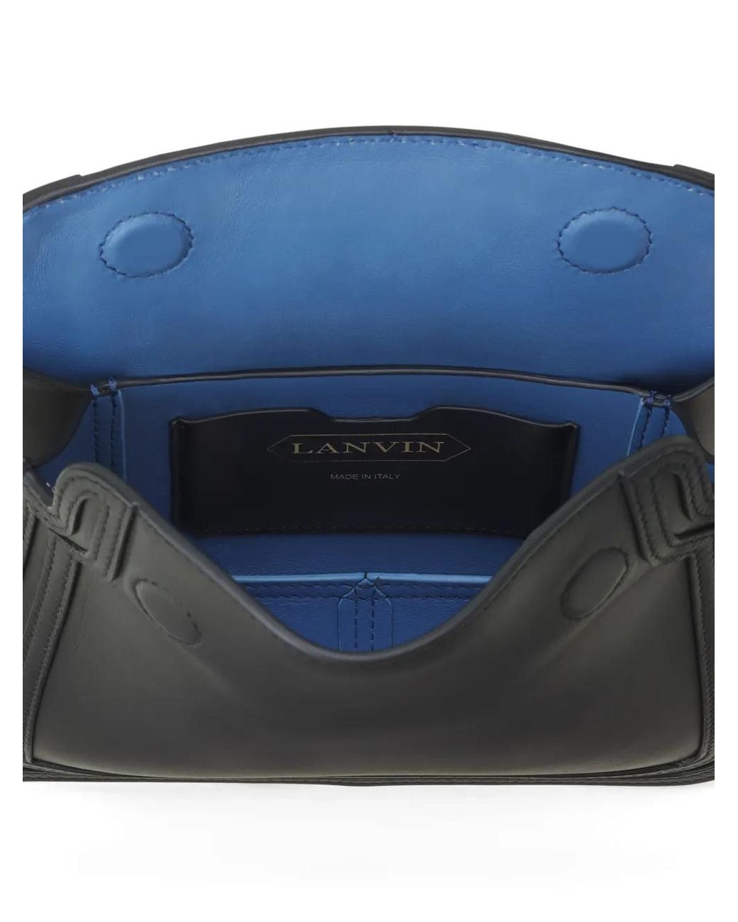 Lanvin Black Compagnon 16 Leather Bag