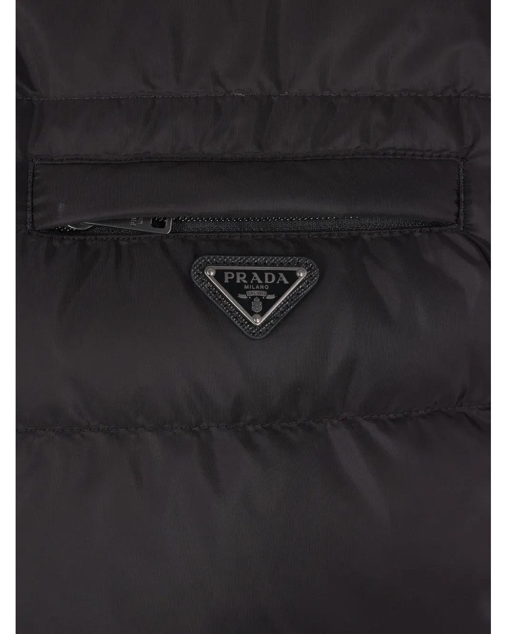 Prada Black Padded Re-Nylon Vest for men
