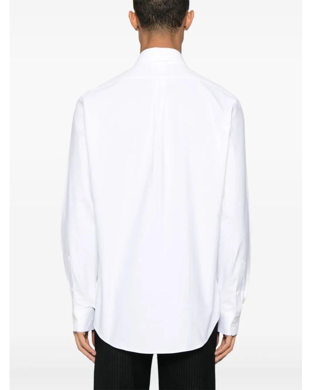 Givenchy White Logo-Embroidered Shirt for men