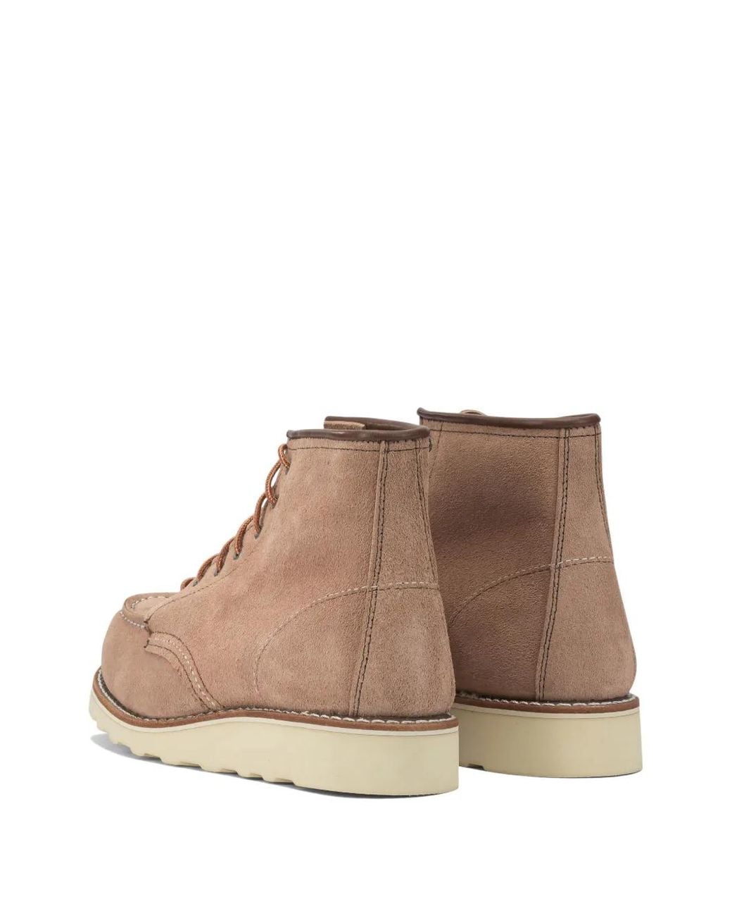 Red Wing Brown Lace-Up Stitching Boots