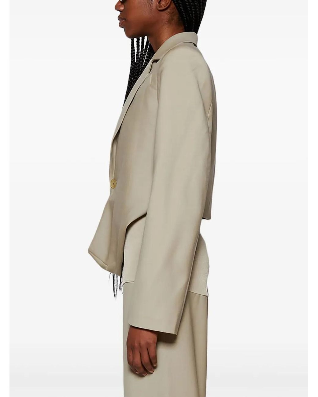 Christopher Esber Natural Talus Cropped Blazer
