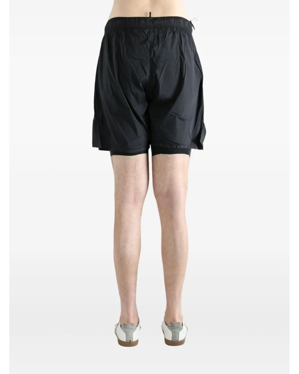Satisfy Black Techsilk 8" Double-Layer Shorts for men