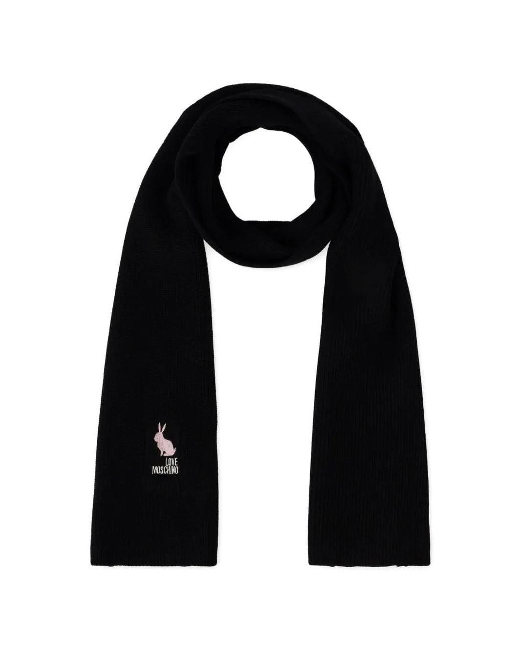 Sciarpa A Coste di Love Moschino in Black