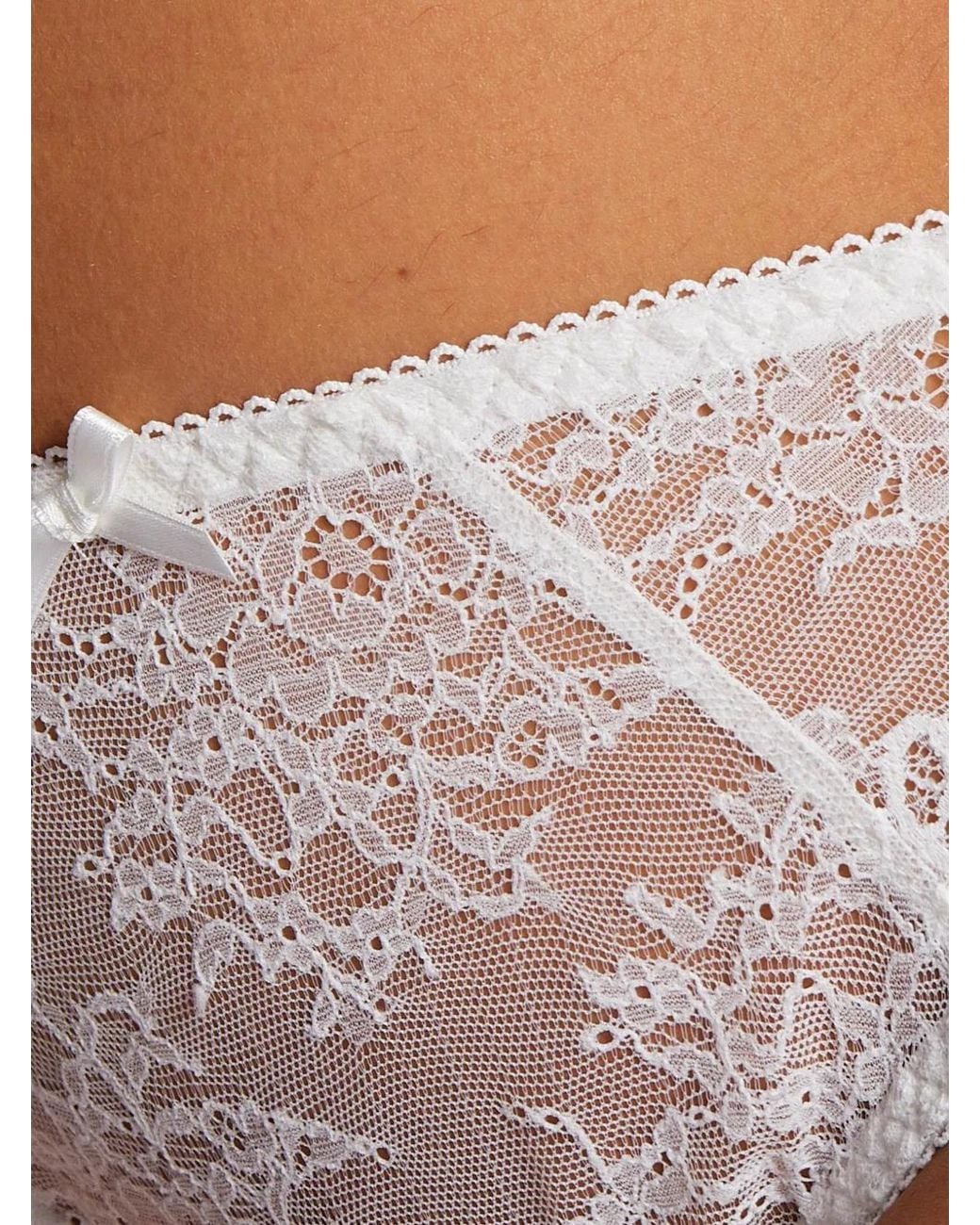 Aubade White Danse Des Sens Lace Thong