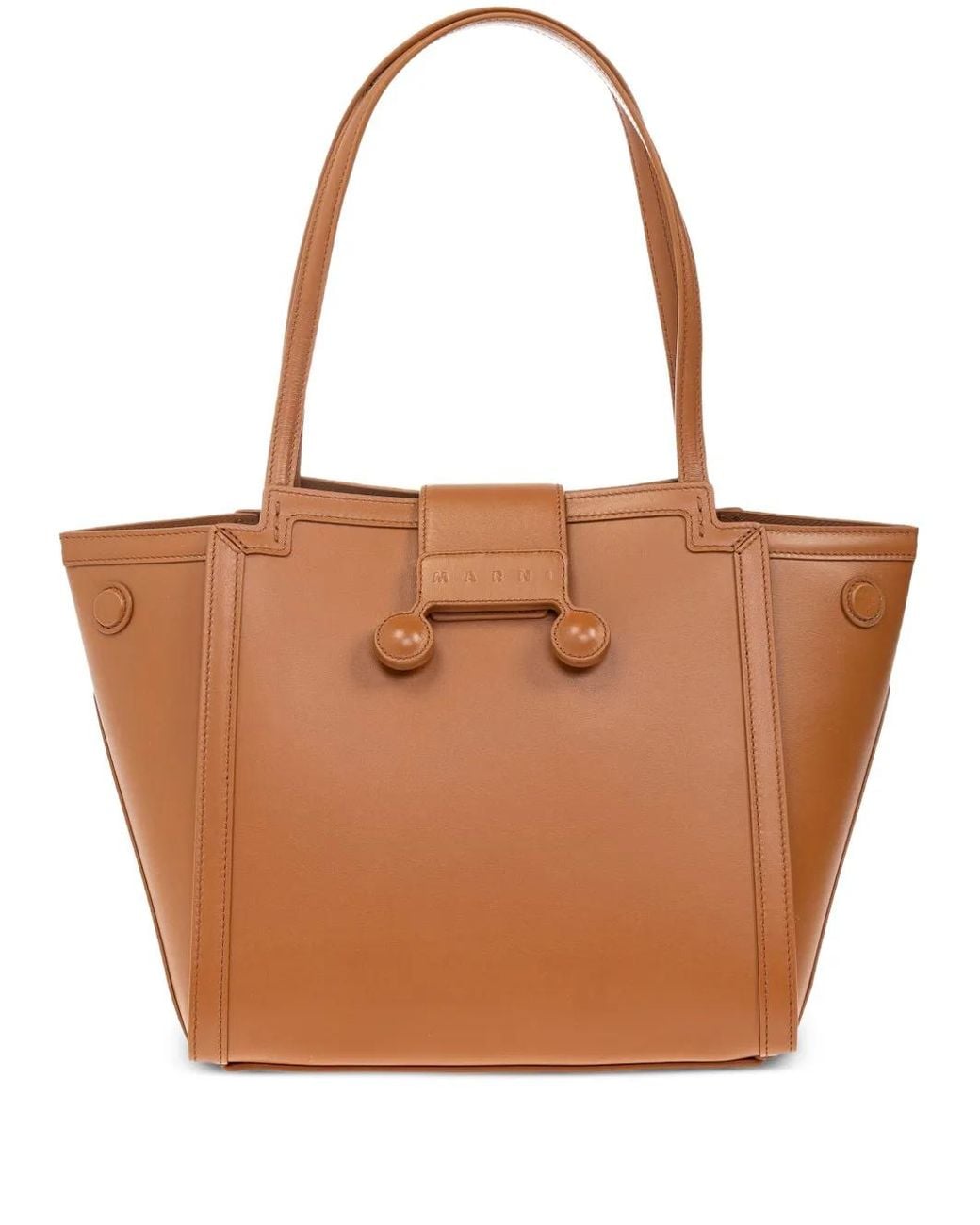 Marni Brown Leather Shoulder Bag