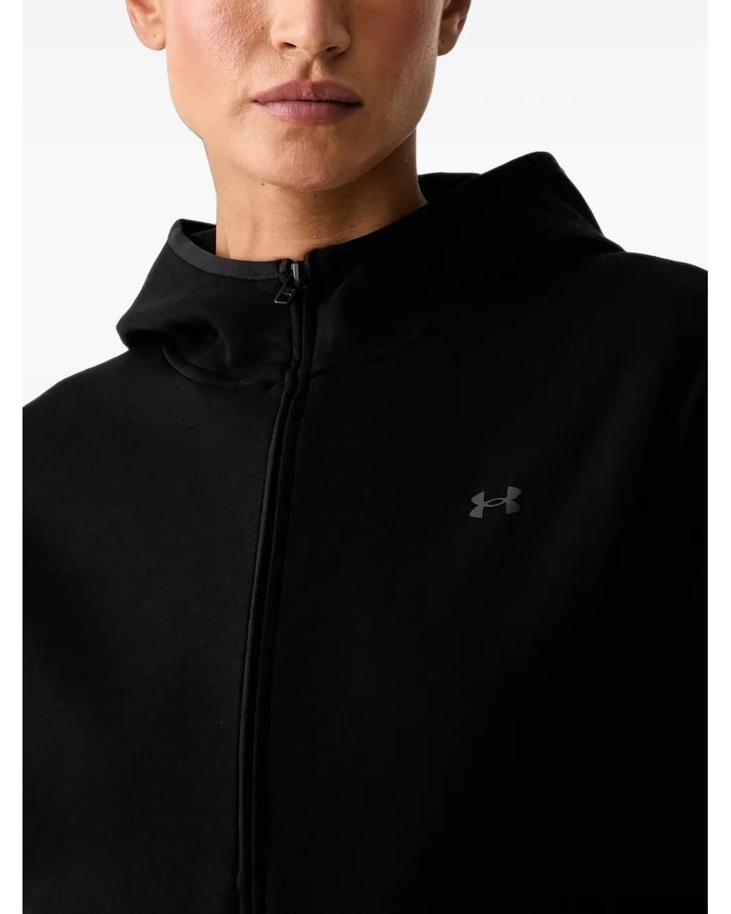 Under Armour Black Ua Unstoppable Logo-Print Zip-Up Hoodie