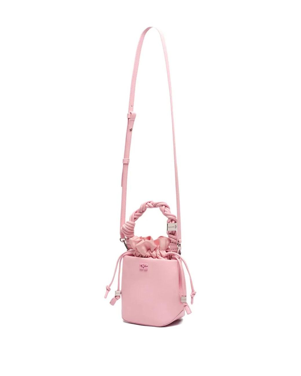 Ganni Mini Bou Bucket Bag in Pink | Lyst