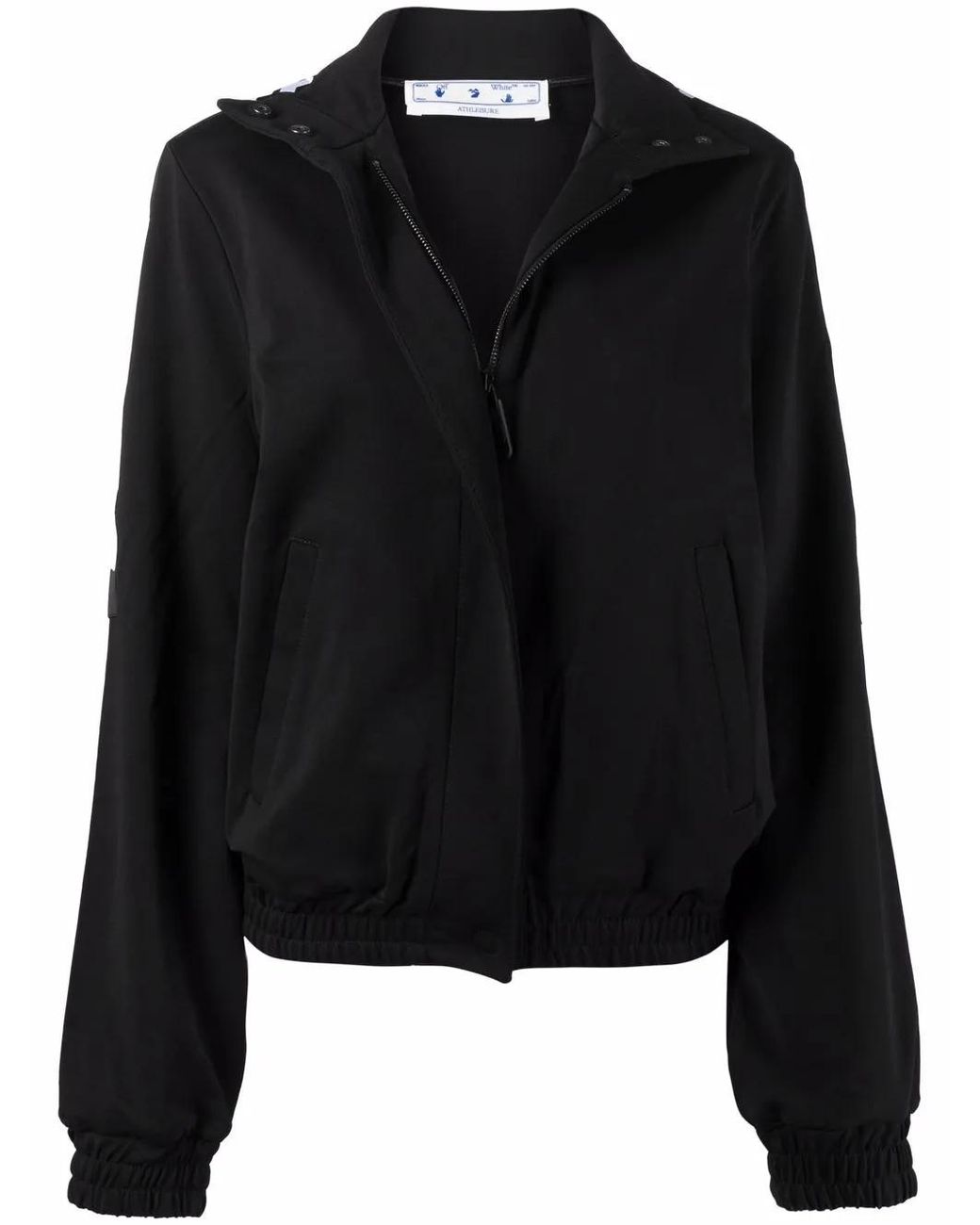Off-White c/o Virgil Abloh Black Logo-Tape Track Jacket