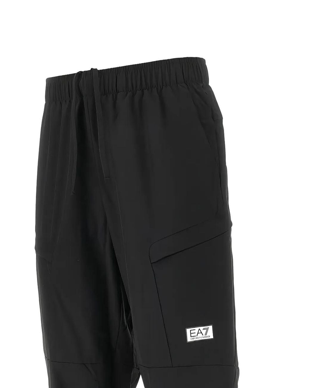 EA7 Black Dynamic Athlete Trousers for men