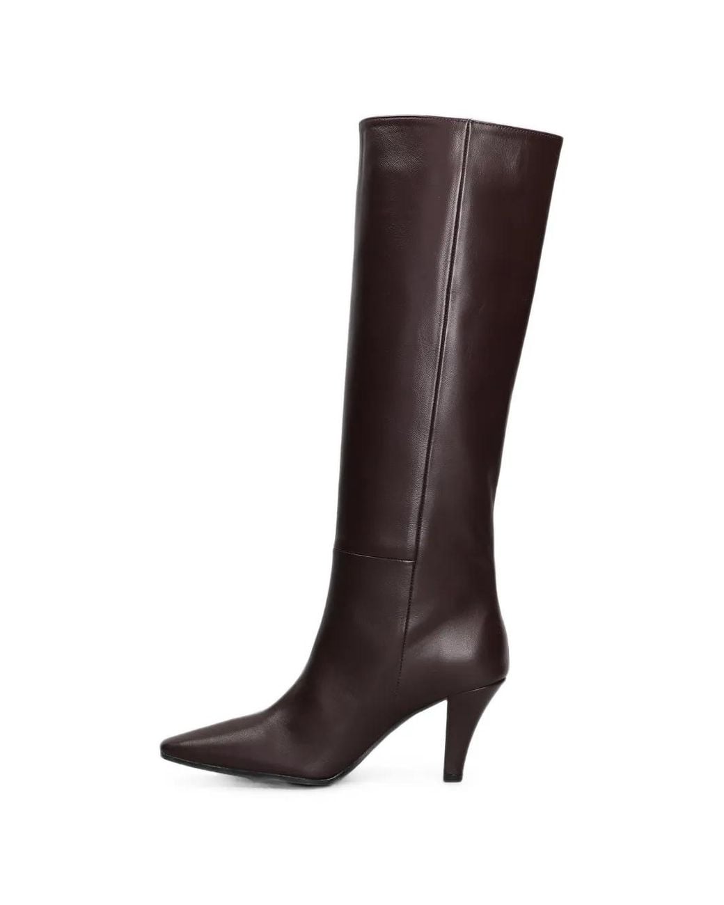 BIANCADI Brown Square-Toe Knee-High Boots