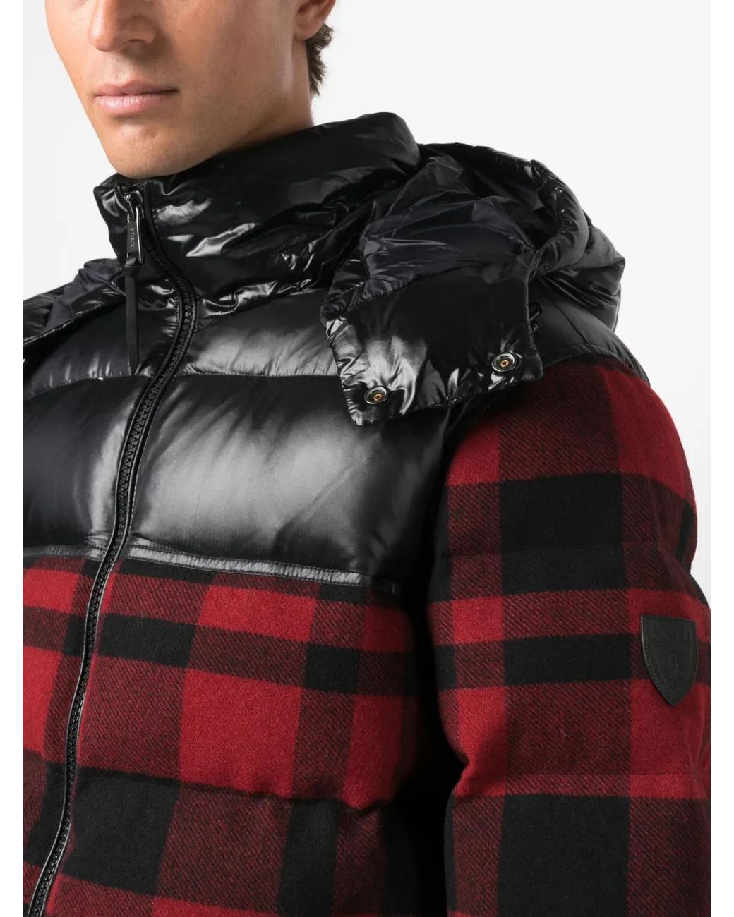 Polo Ralph Lauren Red Bomber Jacket With Logo Texture for men