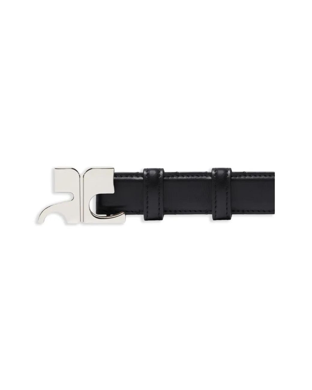 Courreges Black Narrow Belt