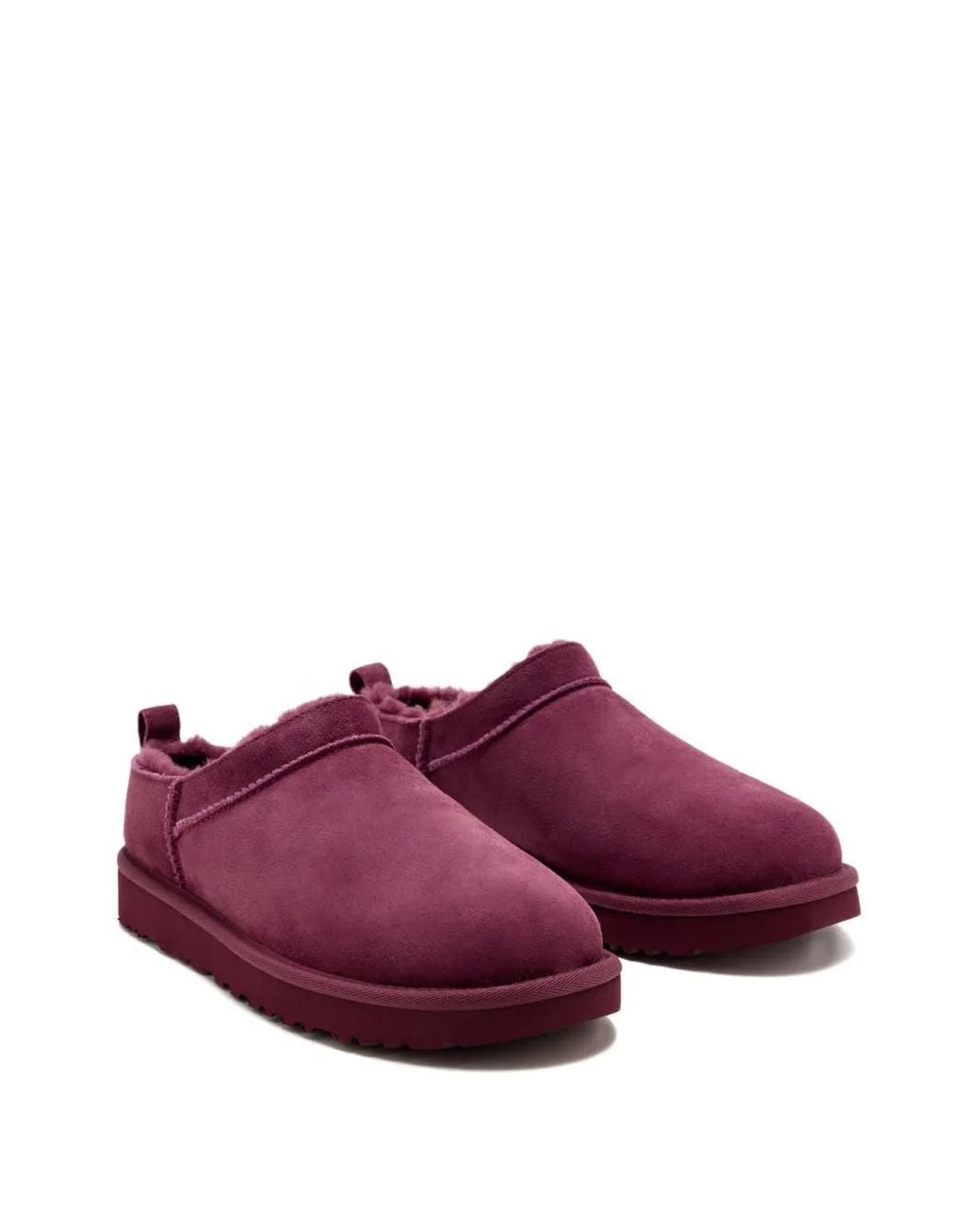 Ugg Purple Suede Pull-Tab Slippers