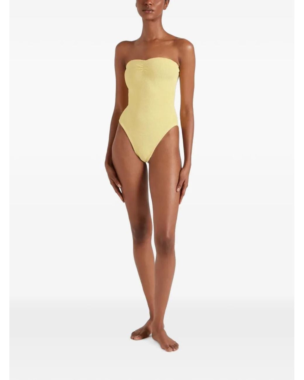 Hunza G White Brooke Crinkled Swimsuit