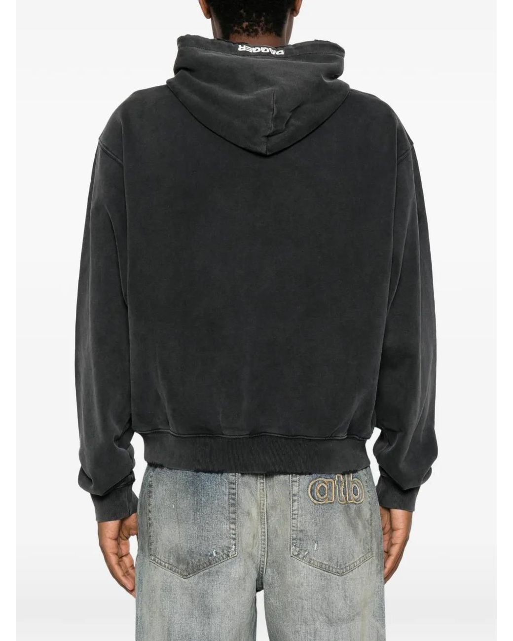 DAGGER Black Macbeth-Print Hoodie for men