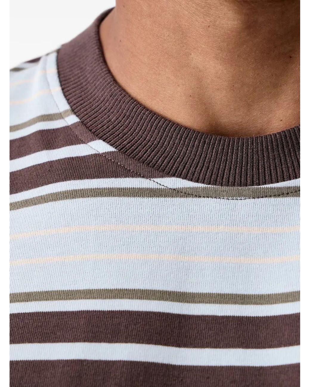 Les Deux Gray Striped Long-Sleeve T-Shirt for men