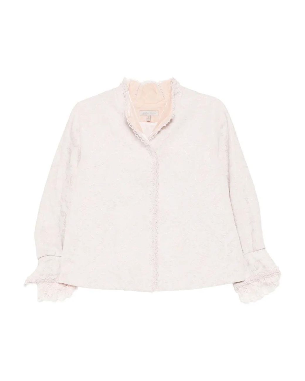 Shiatzy Chen White Jacquard Shirt