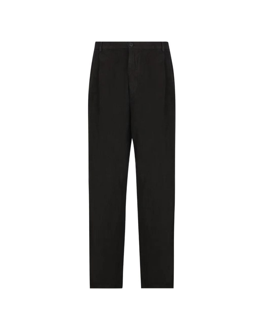 Massimo Osti Studio Black Pleated Logo-Patch Trousers for men