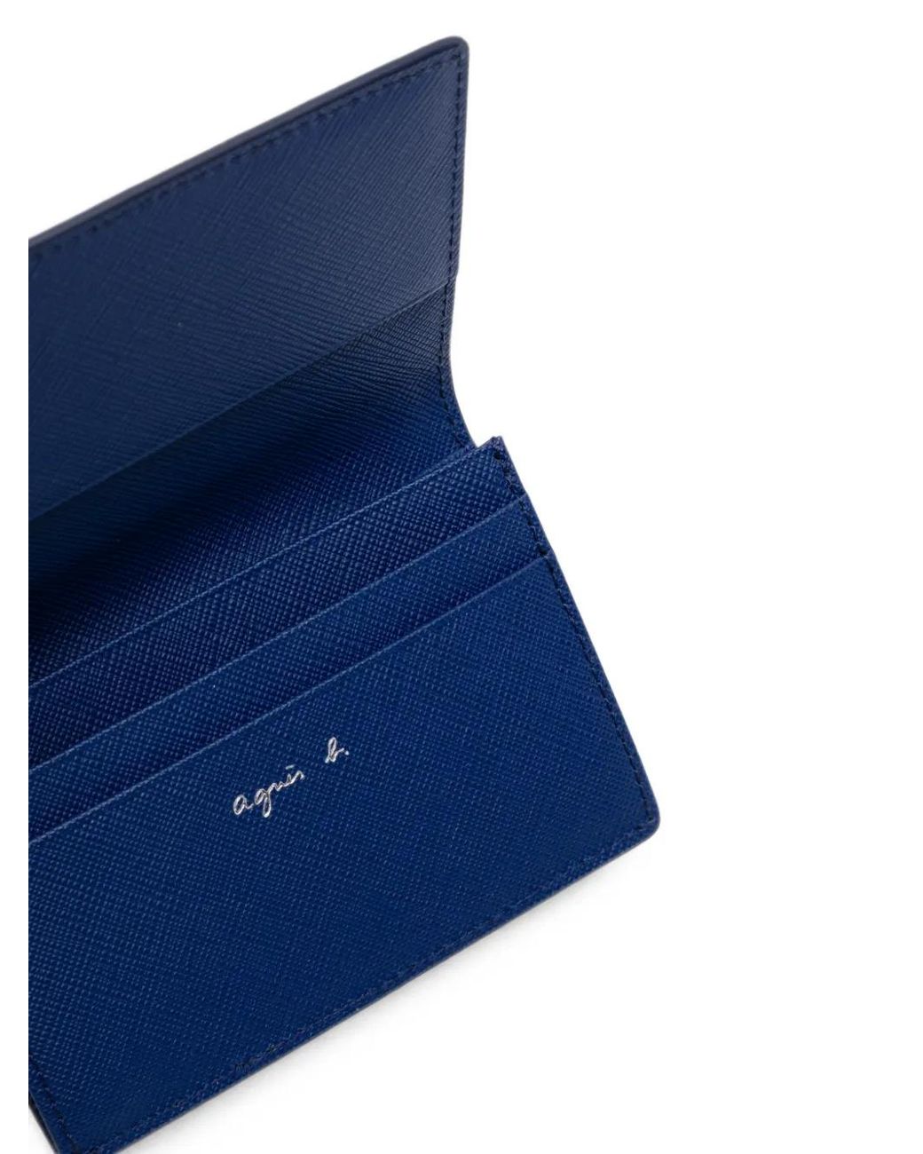 Agnes B. Blue Leather Cardholder for men