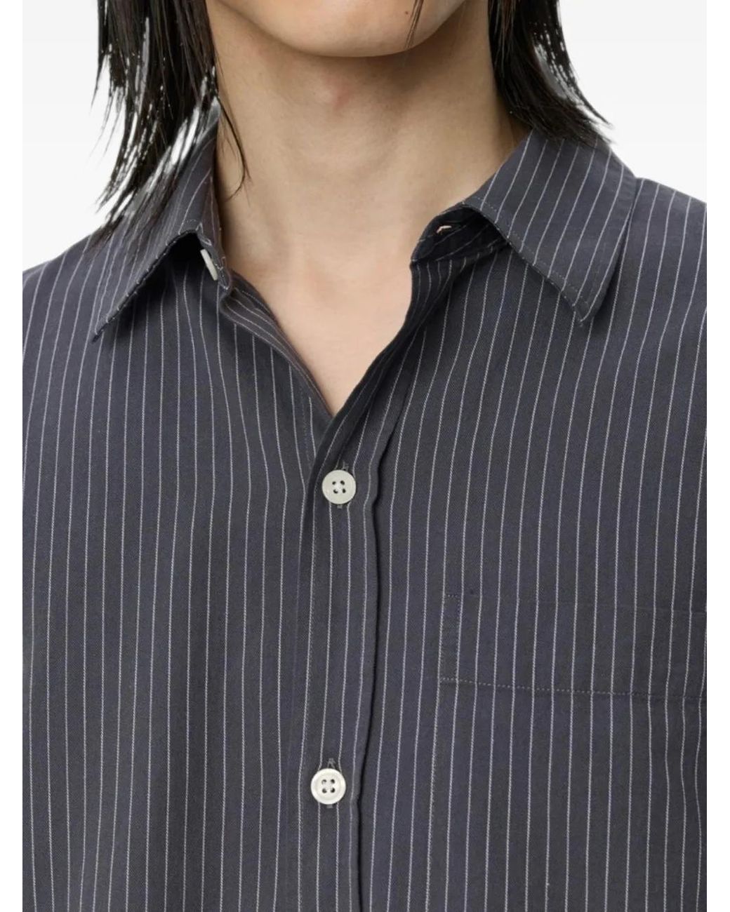 mfpen Gray Distant Striped Shirt for men