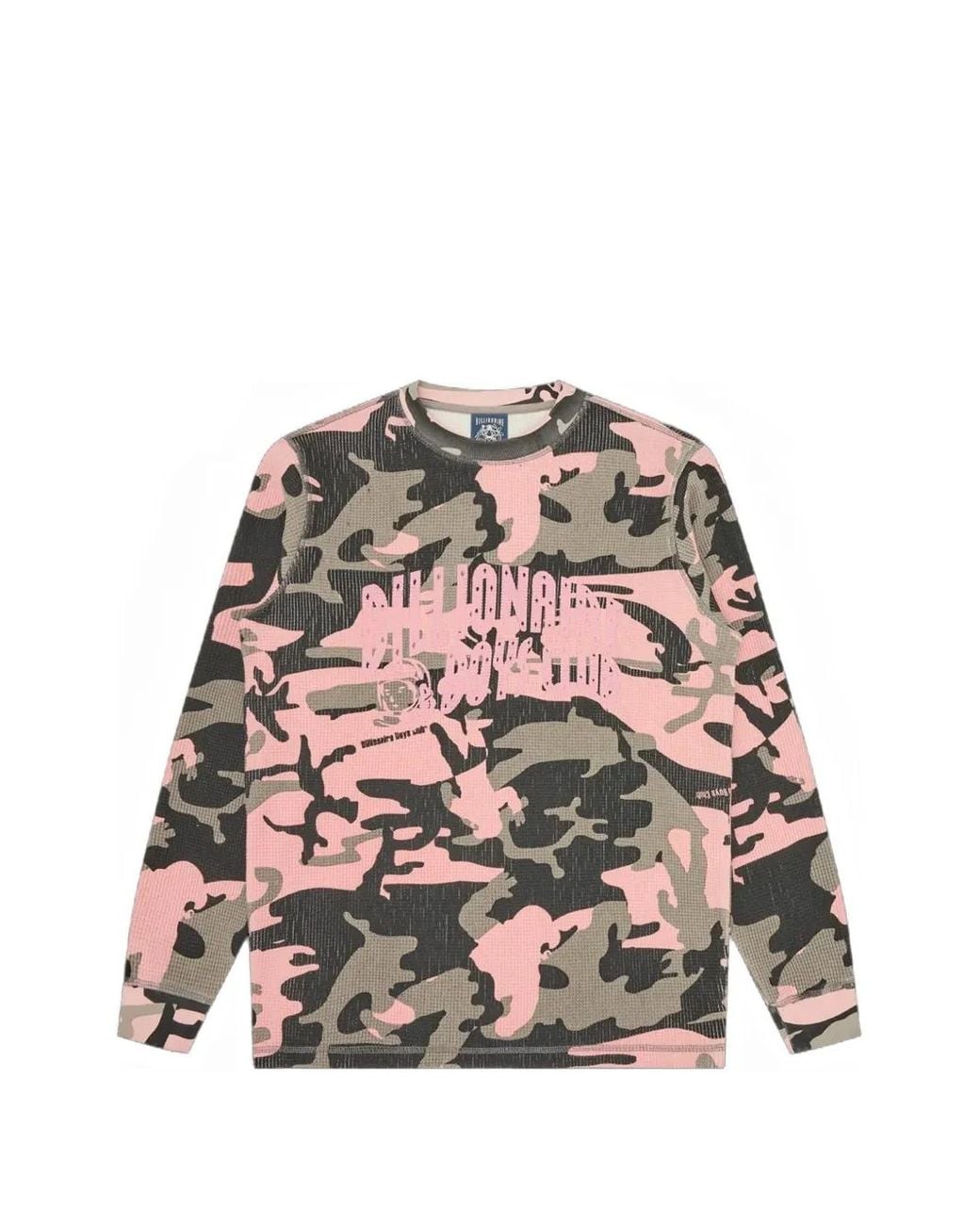 BBCICECREAM Pink Camouflage-Print Logo-Print T-Shirt for men