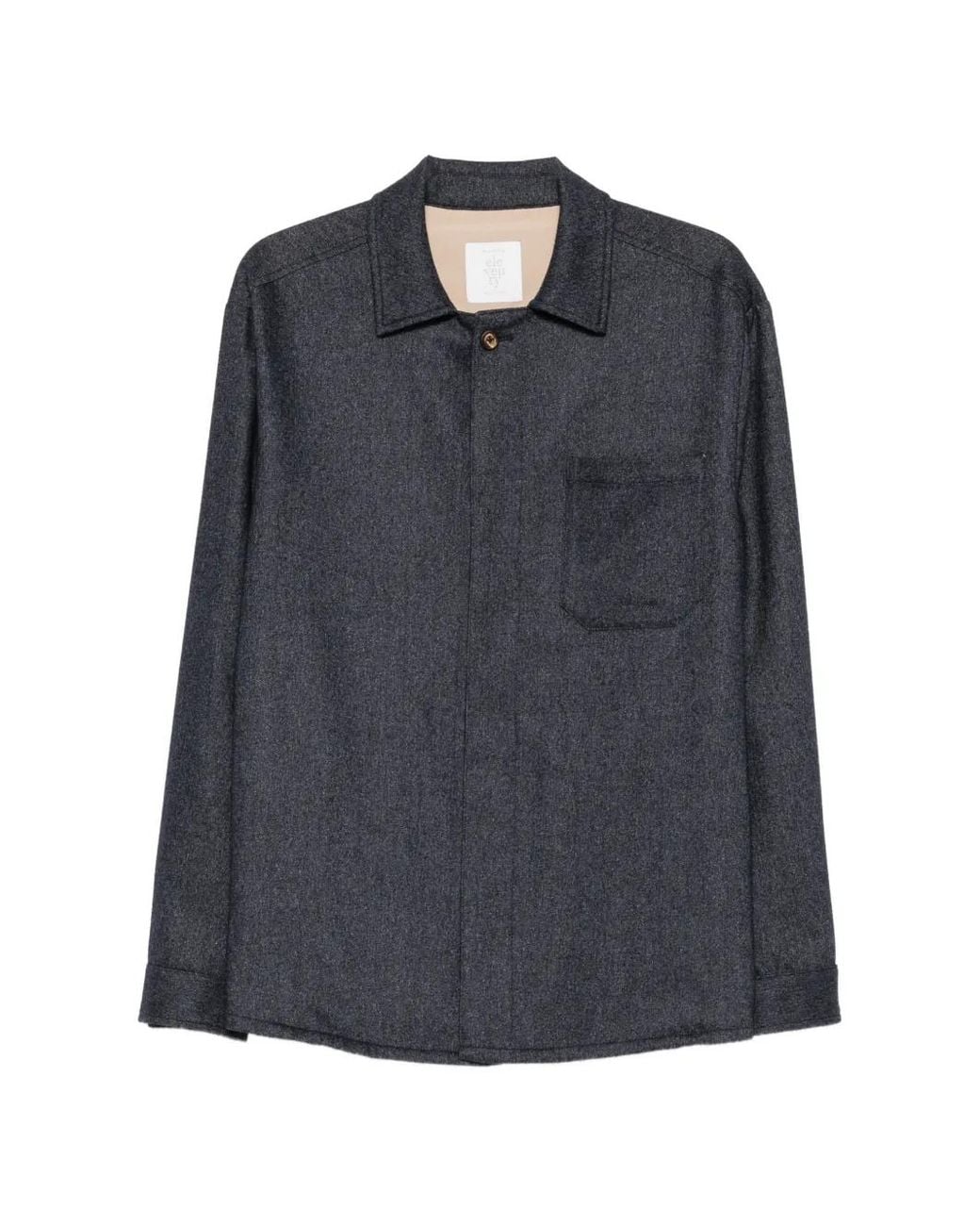 Eleventy Blue Chest-Pocket Shirt Jacket for men