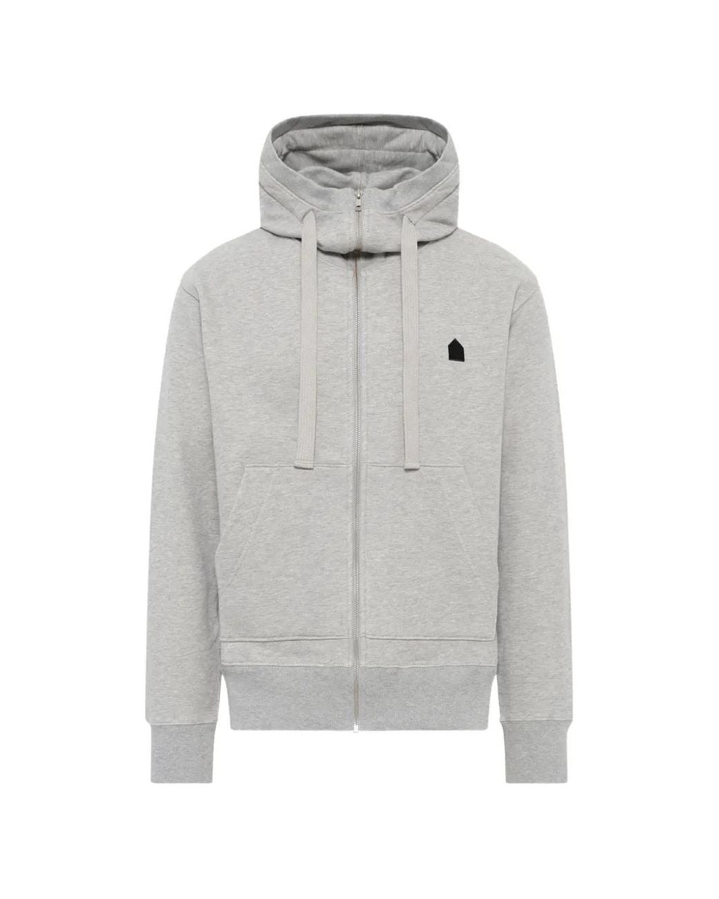 Noir Kei Ninomiya Gray Embroidered Zip-Up Hoodie for men
