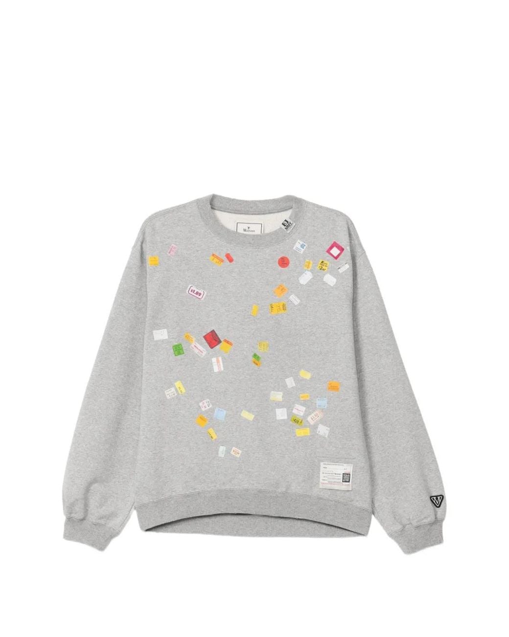 Maison Mihara Yasuhiro White Price-Sticker Printed Sweatshirt